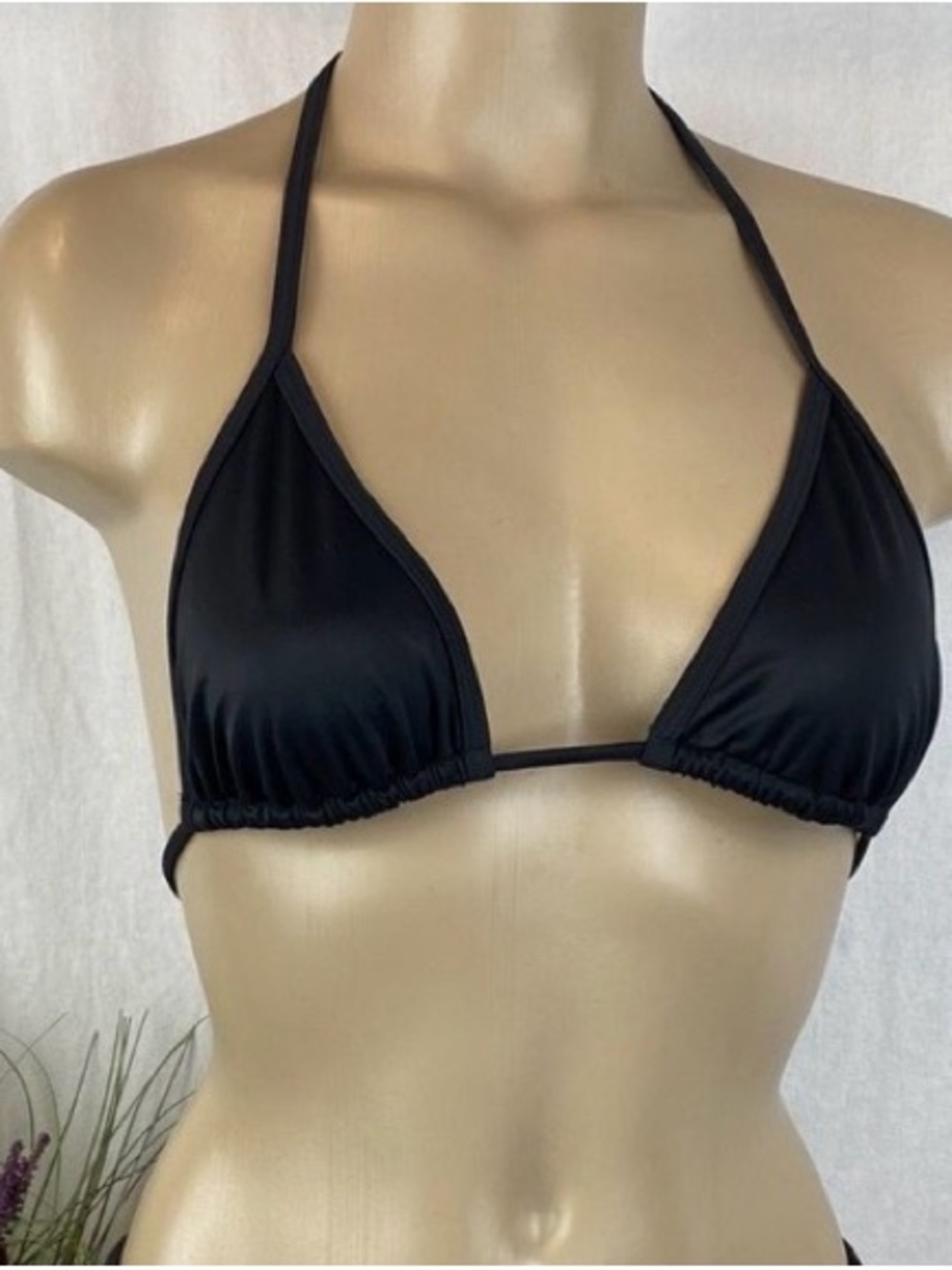 Victoria’s Secret Black Triangle Slide Bikini Bottom S - Picture 2 of 6